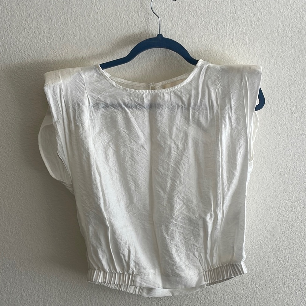 Shoulder Pad Crop Top